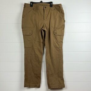 Duluth trading co curvesetter waistband carpenter pants straight leg 14x29